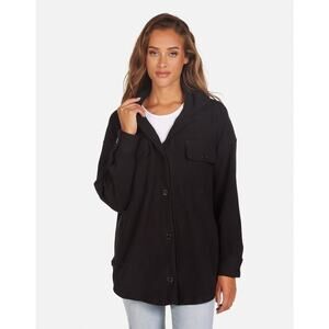 $174 New Michael Lauren Revolve Black Shacket - XS / S